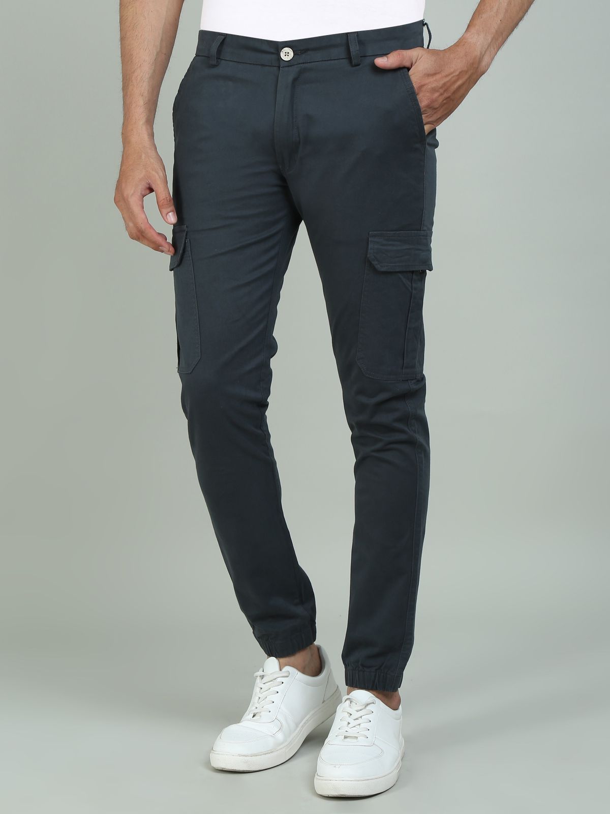 Dark Grey Cargo Joggers