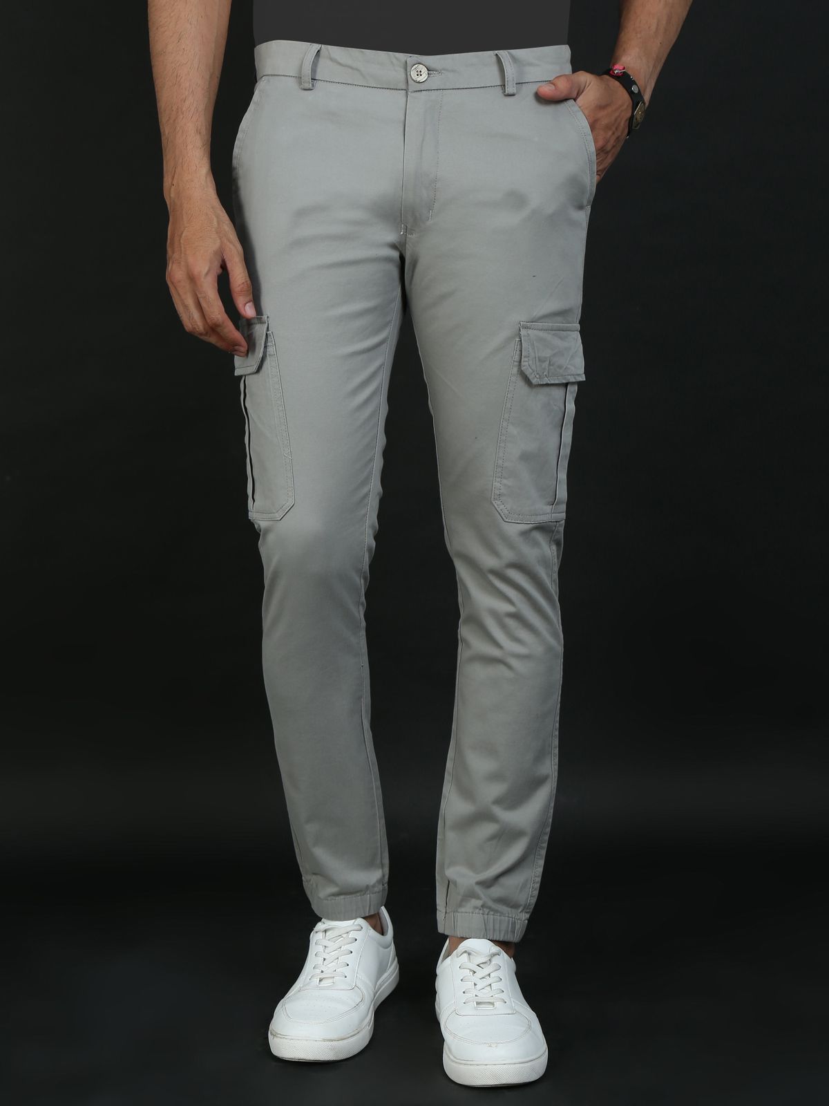 Light Grey Cargo Joggers