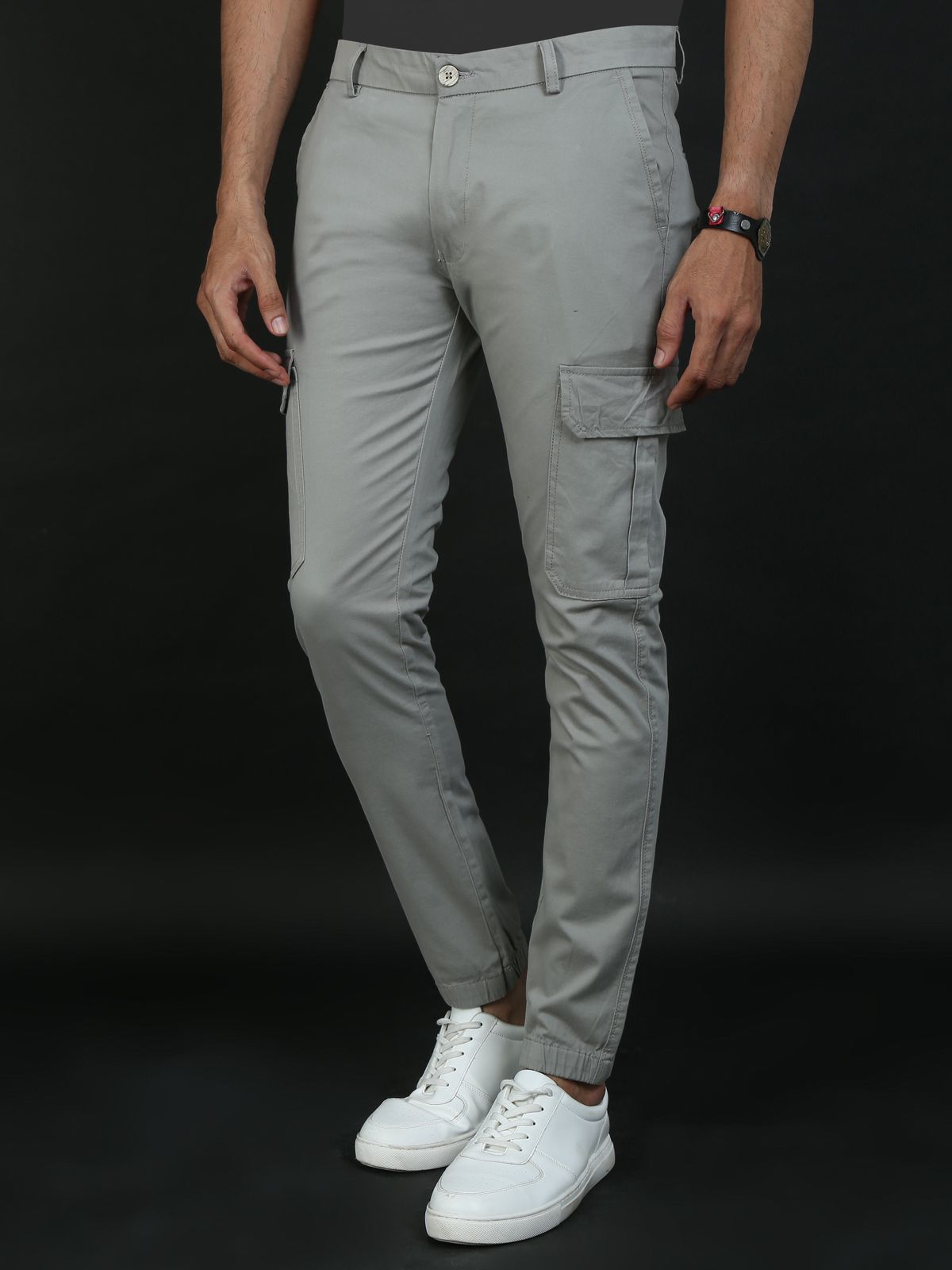 Light Grey Cargo Joggers