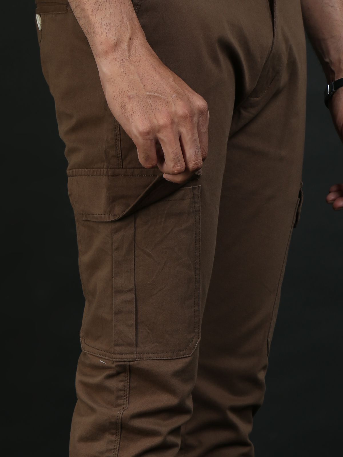 Brown Cargo Joggers