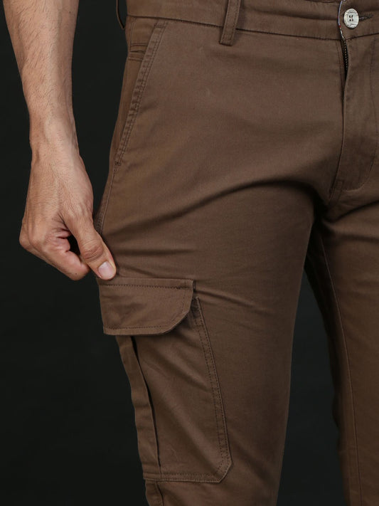 Brown Cargo Joggers