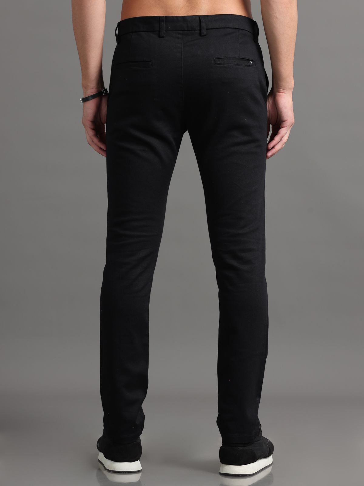 Black Knitted Chino