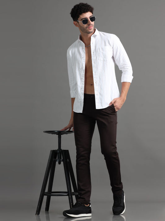 Brown Knitted Chino