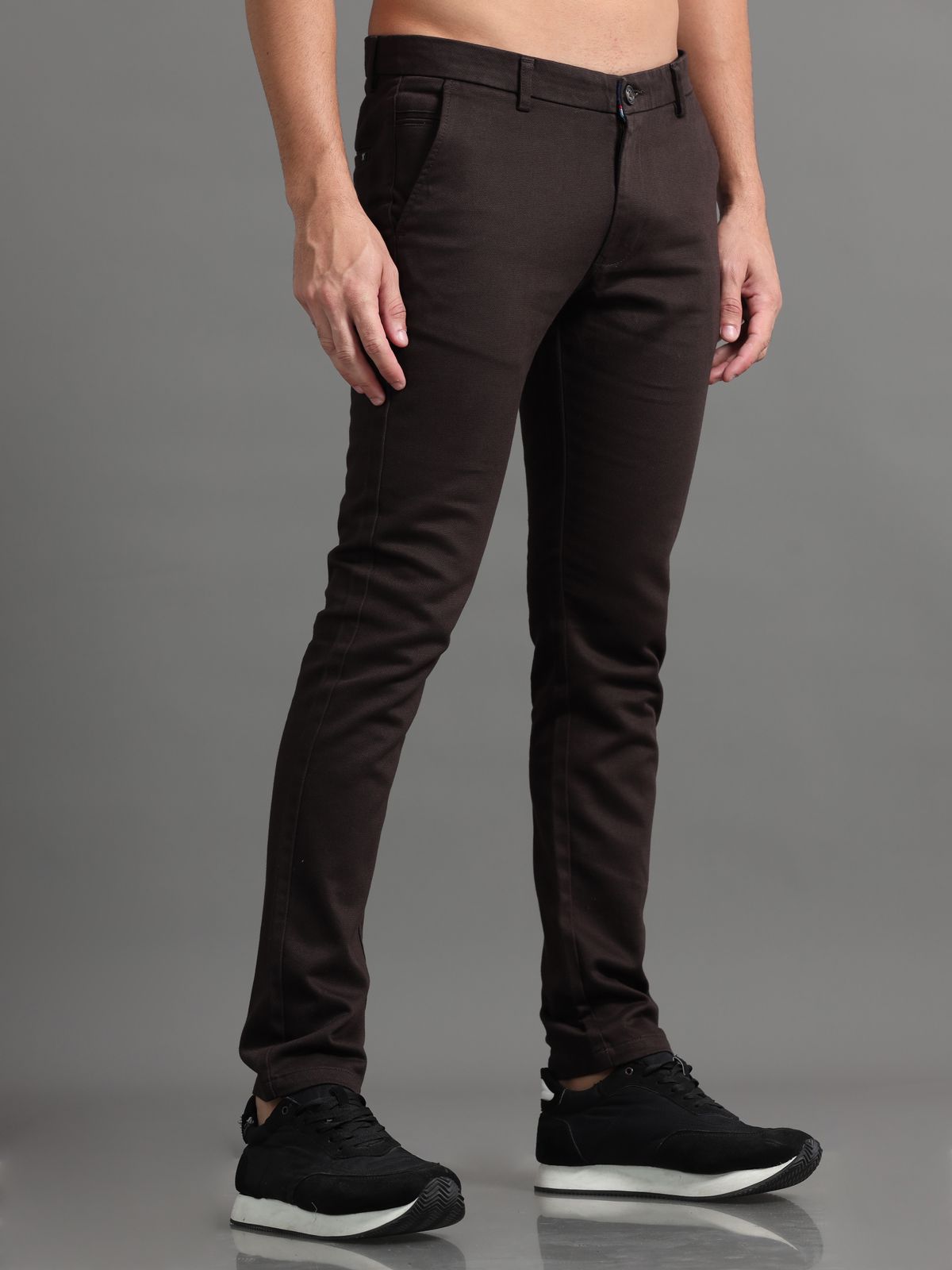 Brown Knitted Chino