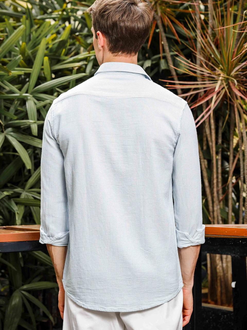 Aqua Stripe Shirt