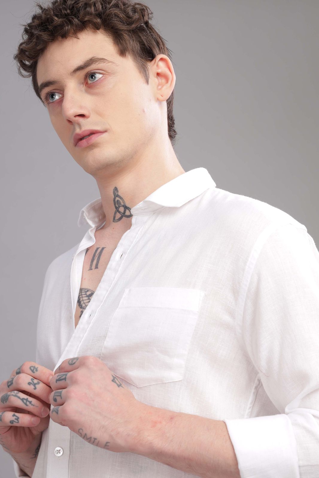 pure linen white shirts
