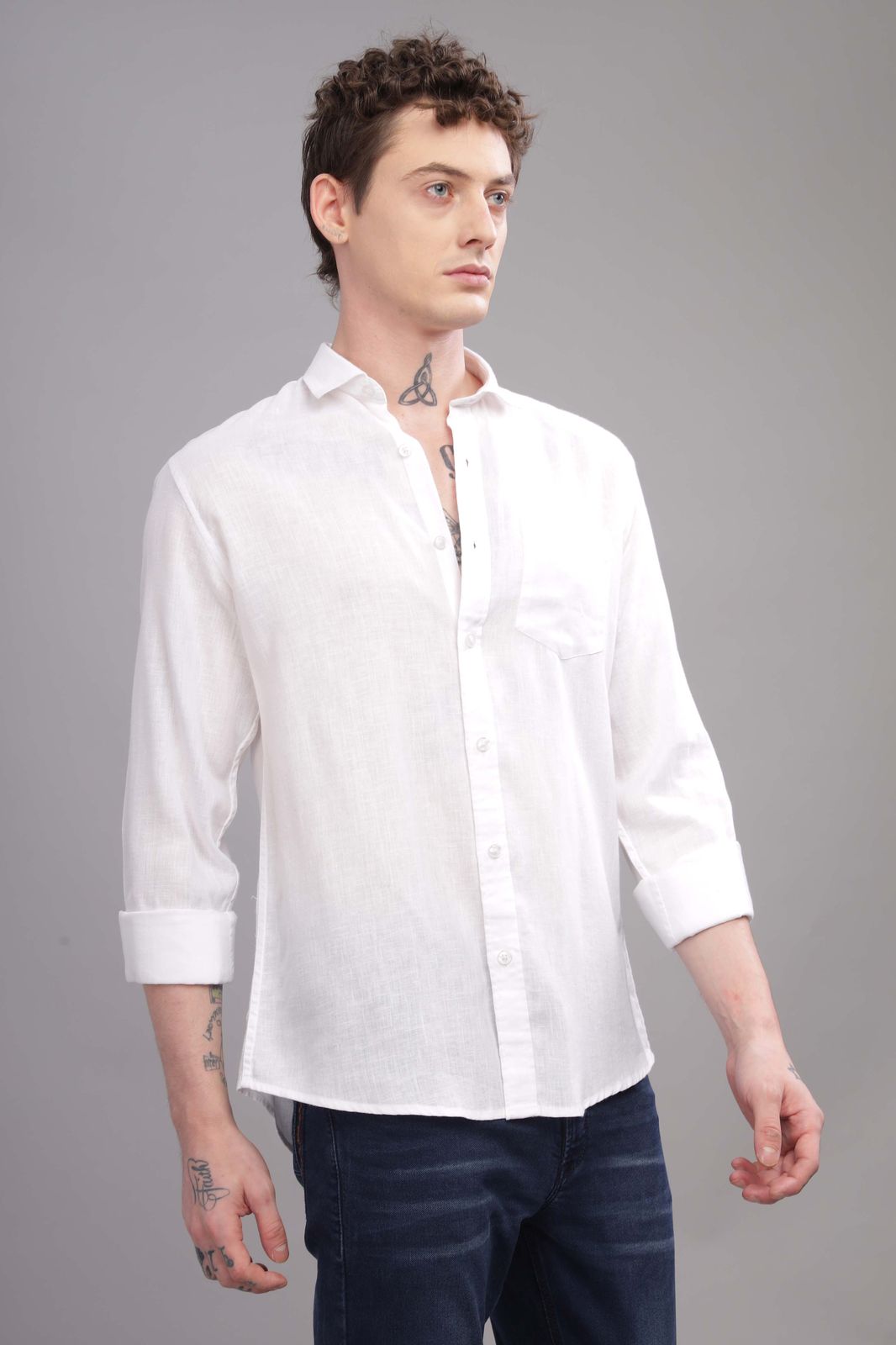 pure linen white shirts