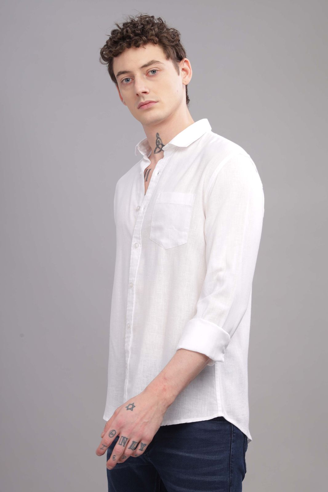 pure linen white shirts