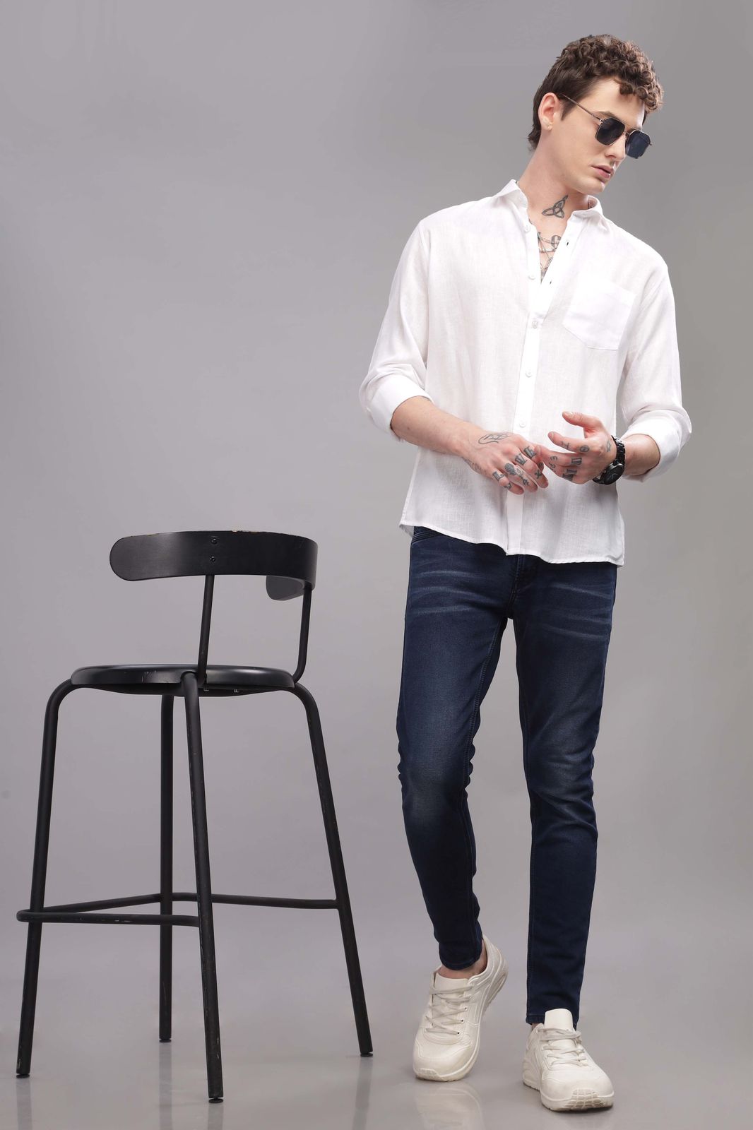 pure linen white shirts