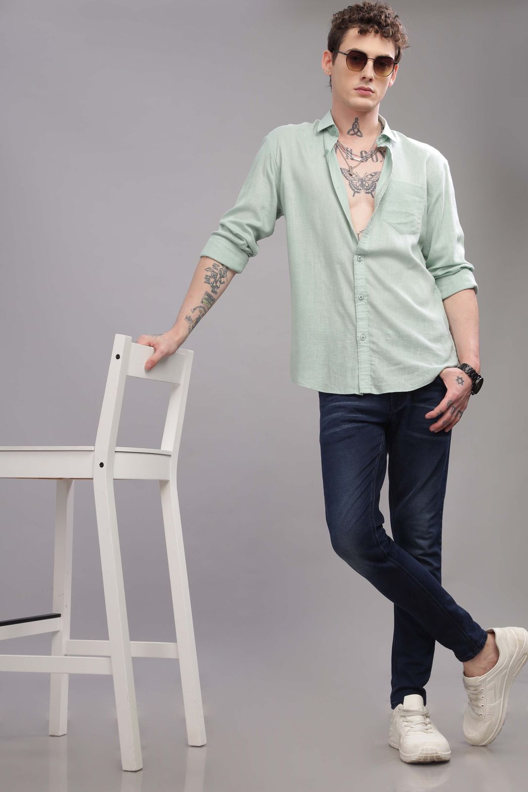Light Green Linen Shirt