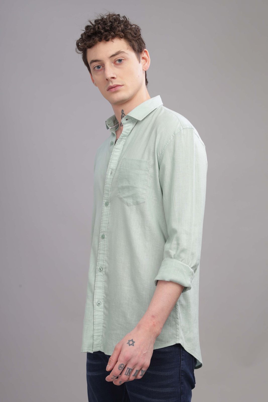 Light Green Linen Shirt