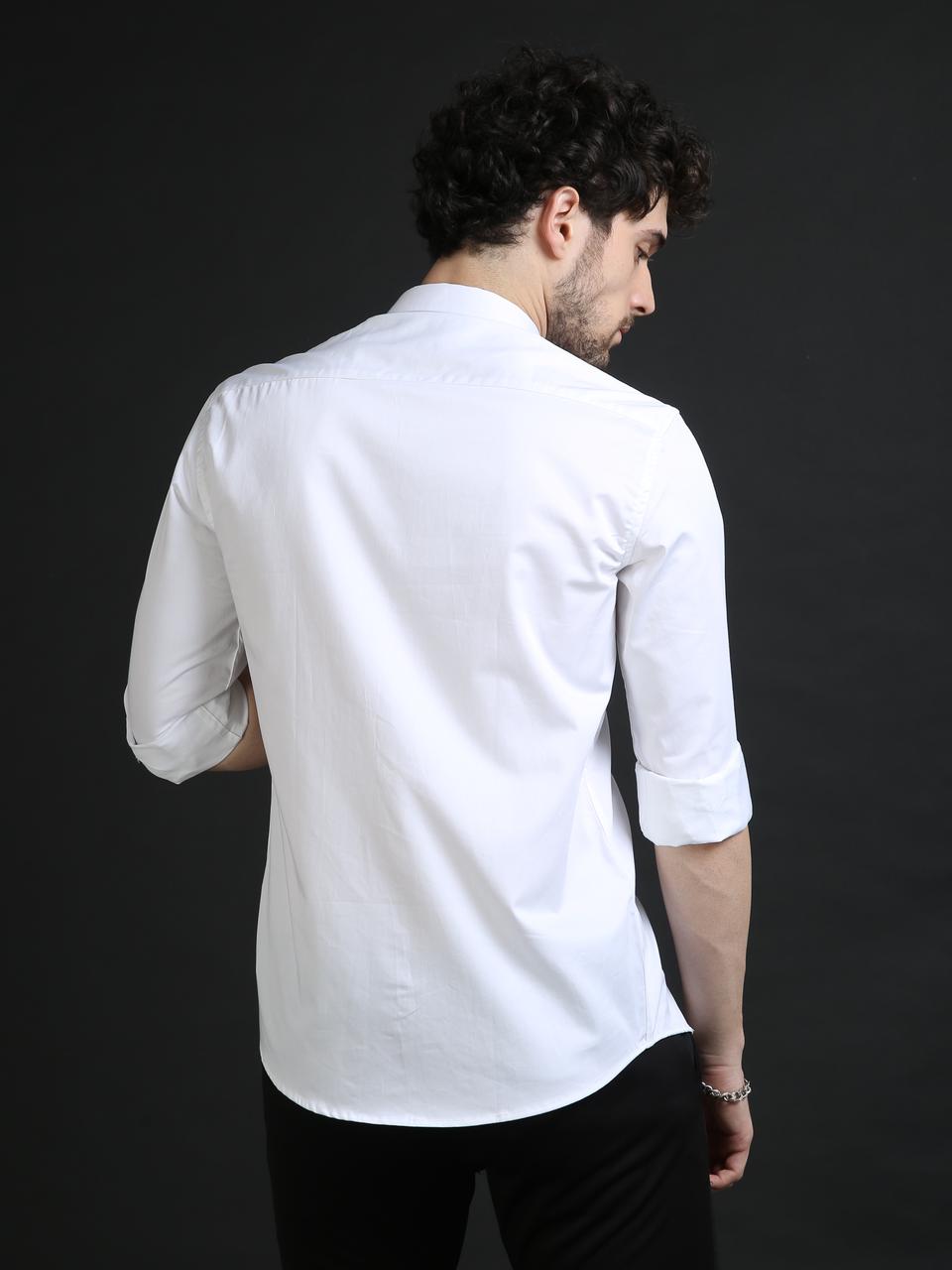 White Designer Golden horse Shirt